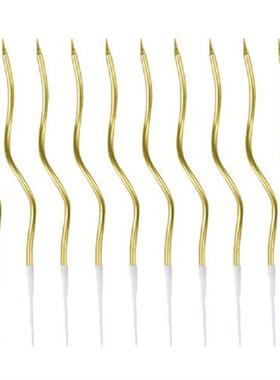 10 Boxes Gold Swirl Birthday Cake Candles Twisty Birthday