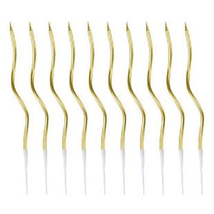 10 Boxes Gold Swirl Birthday Cake Candles Twisty Birthday