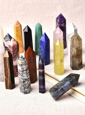 26 Color Natural Stones Crystal Point Wand Amethyst Rose Qua