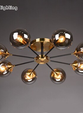 Modern Smoke/Clear/Amber Class Chandeliers E14 Living room R