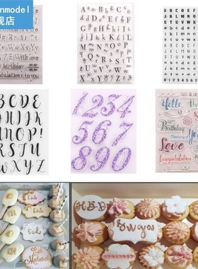 Cake Decorating Tools Alphabet Fondant Cake Stamp Silicone M