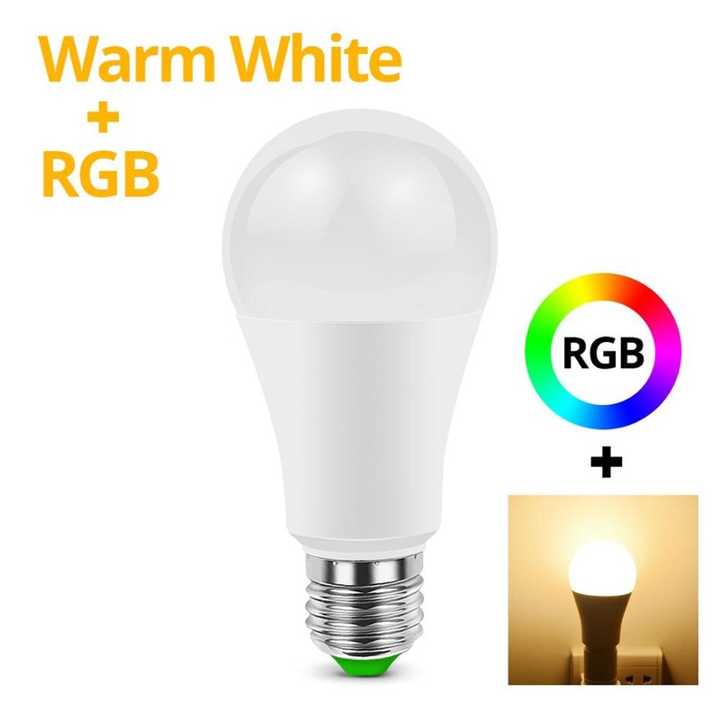 Dimmable Smart Home Life LED light Bulb E27 15W RGBW Music B