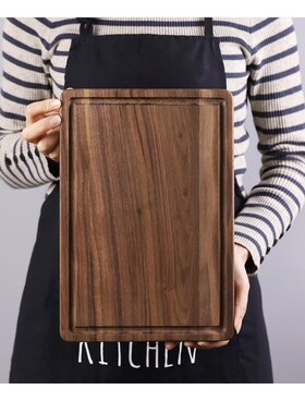 Black walnut Rectangle pizza chopping board with handle Soli