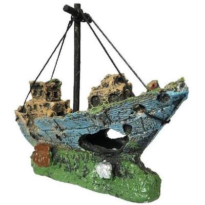 Aquarium Ornament Wreck Sunk Ship Sailing Boat Destroyer