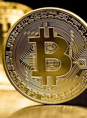 1PCS Creative Souvenir Gold Plated Bitcoin Coin Collectible