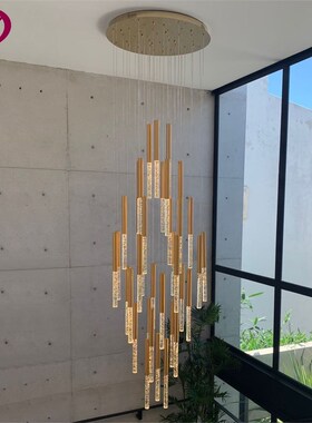 Youlaike LED Chandelier Lighting  Staircase Gold Home Decora