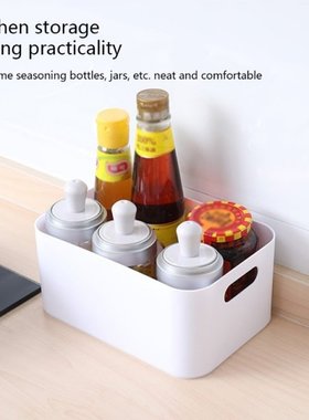 Plastic Storage Bins, Small Pantry Organizer Bins with Handl