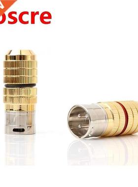 4pcs Yter CG Rhodium Plated XLR plugs Balance Cable Connec