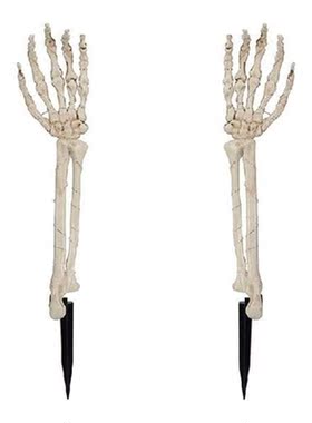 Halloween Decorations Lighted Skeleton Arm Stakes 40 LED