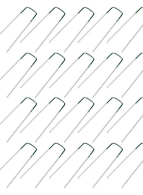 20Pcs Garden Stakes Galvanized Landscape Staples, U-Type Tur