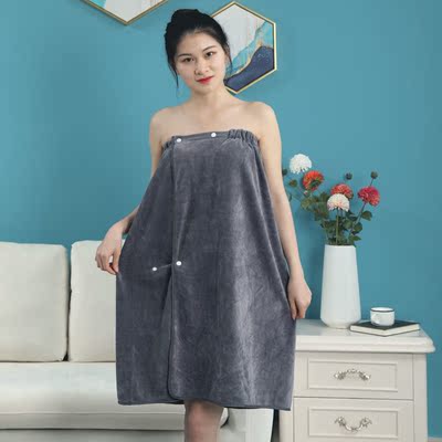 Female Soft Bath Towel Microfiber Bathrobe Woman Shower for