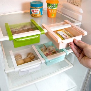 Mini ABS Slide Kitchen Fridge Freezer Space Saver Organizat