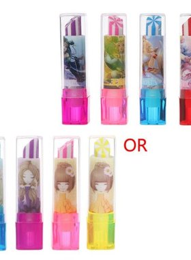 Colorful Cute Rotary Lipstick Rubber Eraser Student Statione