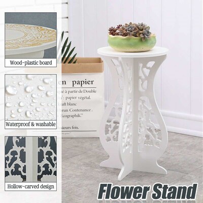 Balcony Flower Floor-standing Table Round End Stand Home Gar