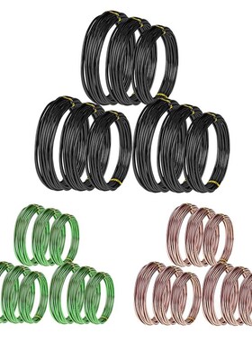 9 Rolls Bonsai Wires Anodized Aluminum Bonsai Training Wire