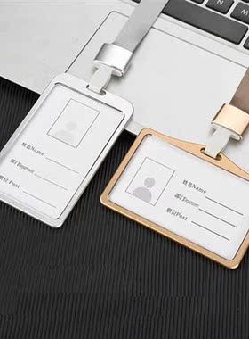 Fashion Card Cover Women Aluminum Alloy Work Name Card Holde