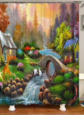 Japanese Bath shower curtain The Great Wave off Kanagawa Sho