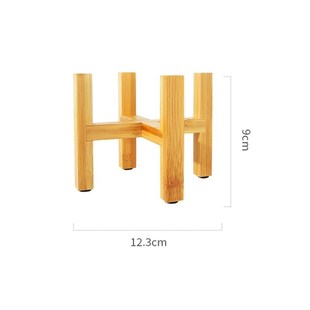 Flower Pot Stand Standing Balcony Bamboo Wood Bonsai Holder