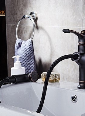 Basin Faucet Modern Bathroom Sink Faucet Deck Mixer Tap Blac