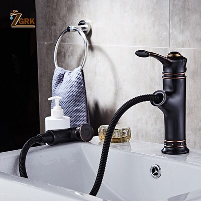 Basin Faucet Modern Bathroom Sink Faucet Deck Mixer Tap Blac
