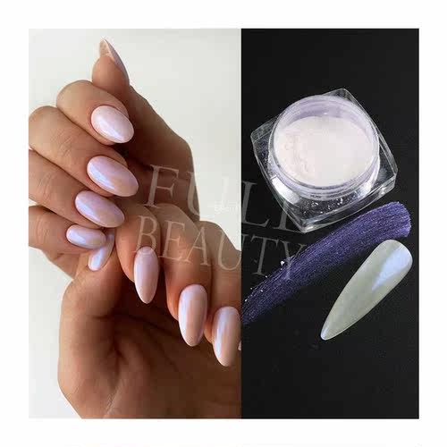 1Box Pearl Nail Powder Shimmer Rubbing Dust Mother Of Pearl