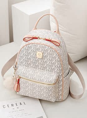 2022 Vintage Young Women Backpack PU Leather Retro Female Ba