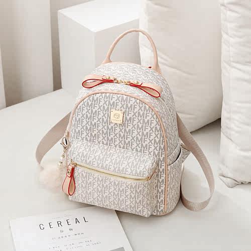 2022 Vintage Young Women Backpack PU Leather Retro Female Ba