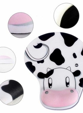 Comfortable With Wirst Rest Mouse Pad Cute Cow Anti-Slip Mou