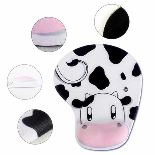 Comfortable With Wirst Rest Mouse Pad Cute Cow Anti-Slip Mou