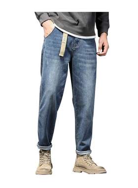 2023 New Winter Autumn Mens Cotton Casual Jeans for Men High