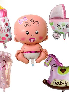 5Pcs/Set Baby Shower Balloons Aluminum Foil Helium Balls Bo