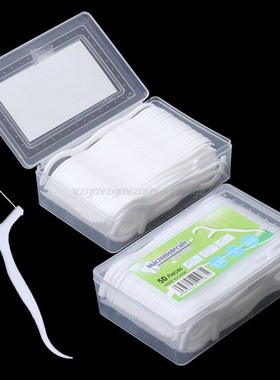 50pcs  Floss Flosser Picks Teeth Toothpicks Stick Tooth Clea