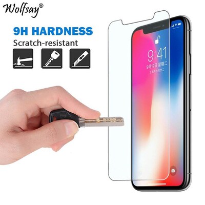 2pcs Tempered Glass For Apple iphone X Screen Protector HD T