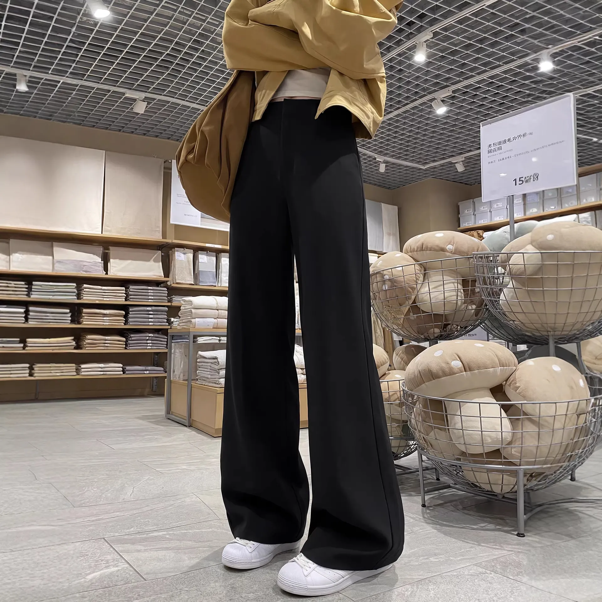韩系早秋季新款西装裤女中高腰2026新款百搭修身宽松阔腿长裤修身,女装/女士精品,休闲裤,淘宝优惠券,粉丝福利购,淘宝优惠卷