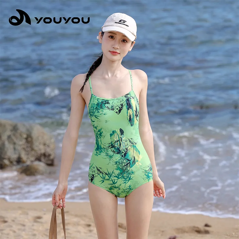 泳衣女2025新款爆款竞速女款连体专业温泉大码游泳衣泳装游泳女士