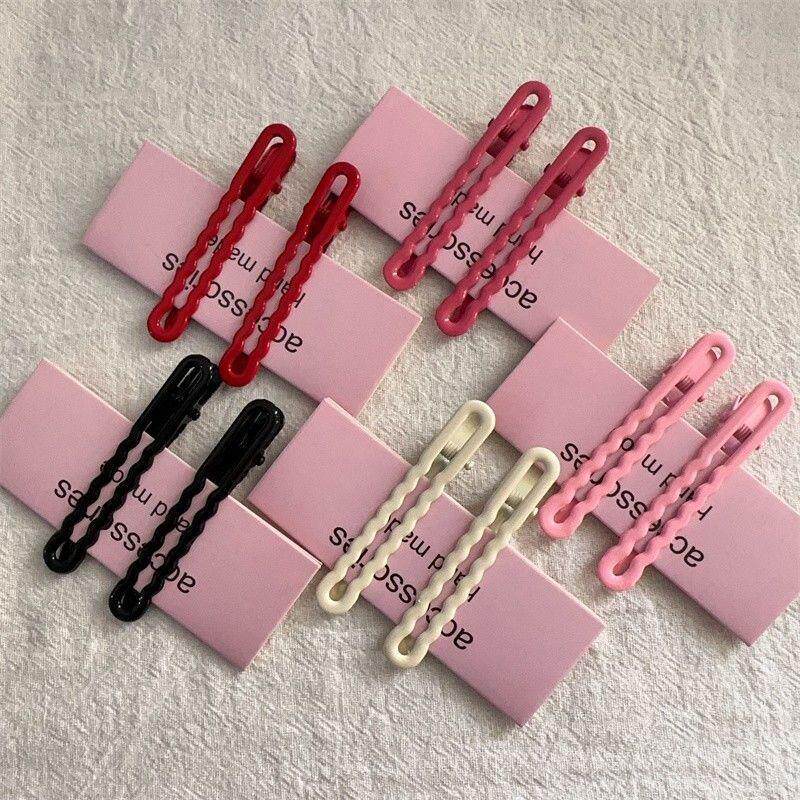 糖果色无痕一字夹发夹前额侧边鸭嘴夹碎发夹刘海夹边夹发卡小夹子