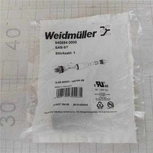 议价*销售*全新原装魏德米勒Weidmuller 插头SAIS-5/7 现货945694