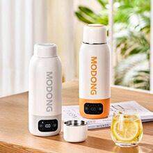 摩动电热水杯旅行可携式316烧水壶真空保温小型110/220v电压600ml