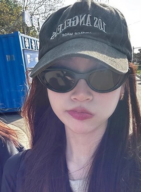 小脸拍照美式复古椭圆猫眼遮阳