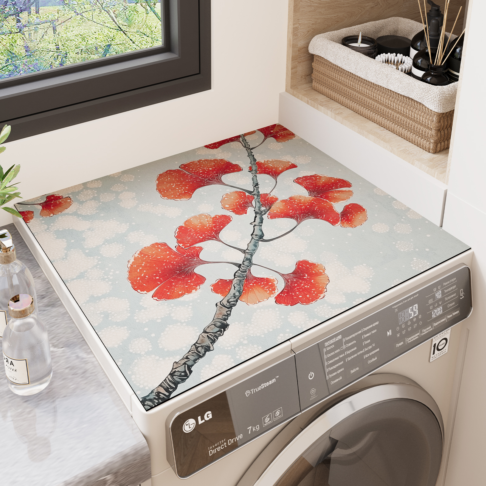 滚筒洗衣机防尘罩盖垫家用冰箱盖布盖巾硅藻泥吸水防滑防晒垫子