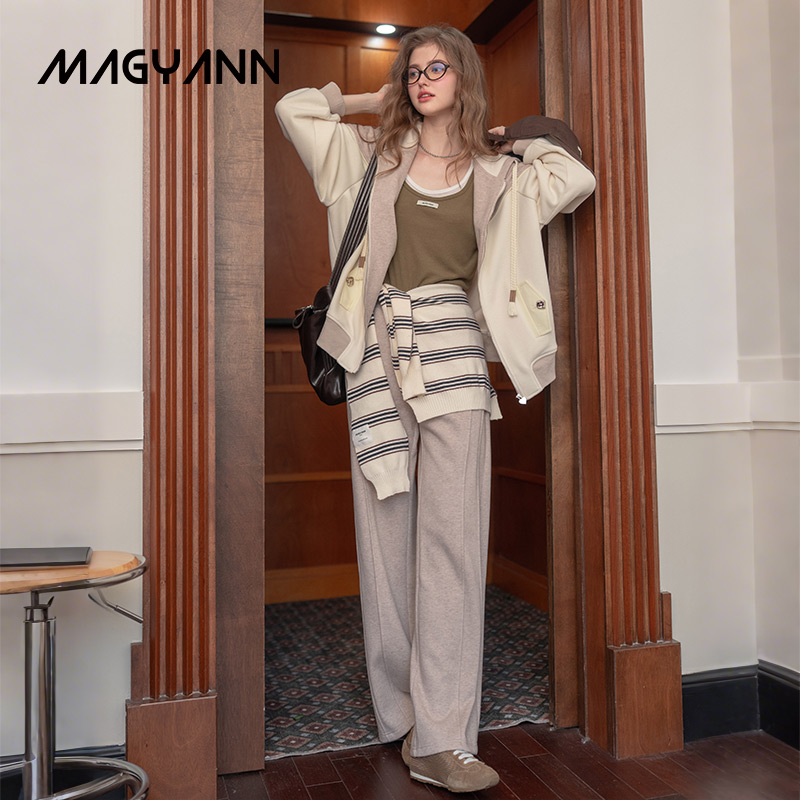 【假日映画】Magyann设计师原创2025秋休闲舒适立体流线运动裤女