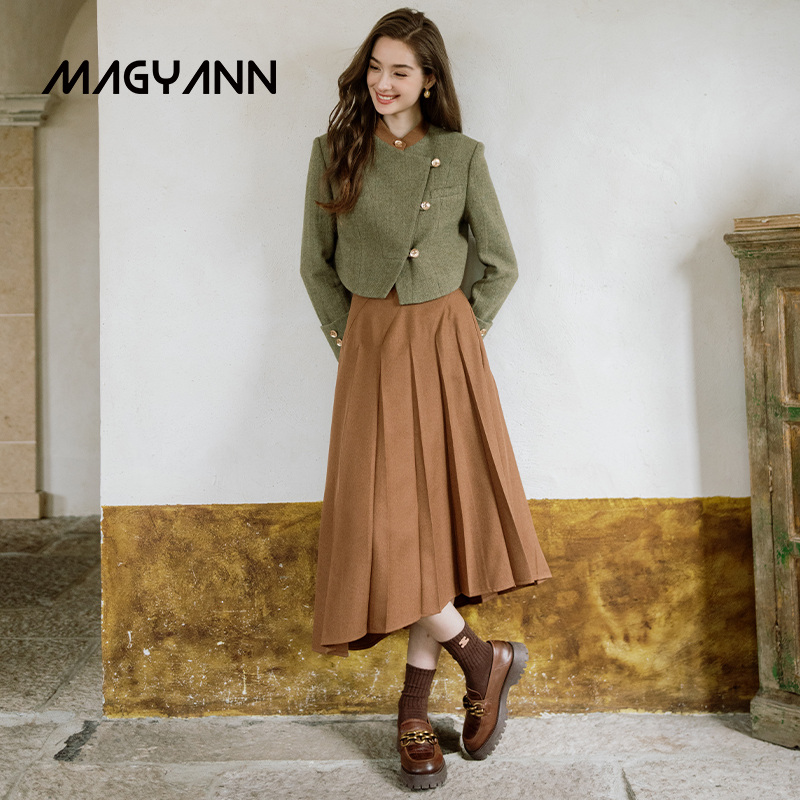 Magyann特定标百褶半裙