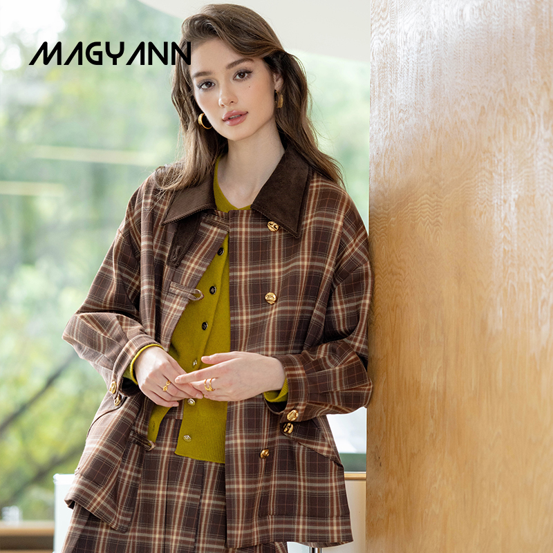 【糖炒栗子】Magyann设计师2025春复古文艺休闲特色门襟休闲外套