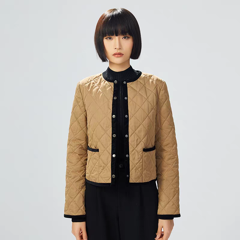 阿玛施女装国内正品代购2025春秋新款小香风雪丽棉服外套1400512