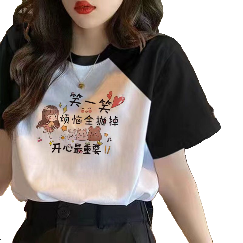 胖mm纯棉短袖t恤女2025新款夏季宽松体恤衫欧货大码女装学生上衣