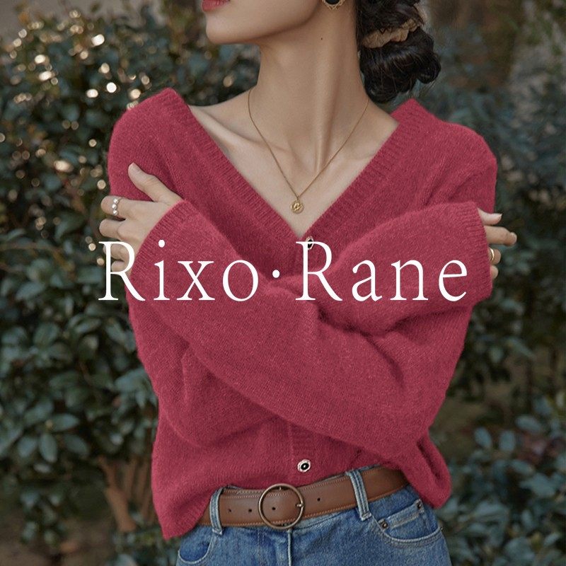 法国Rixo Rane气质满满⭐树莓粉色V领针织开衫毛衣优雅气质上衣女,女装/女士精品,真丝上装,淘宝优惠券,粉丝福利购,淘宝优惠卷