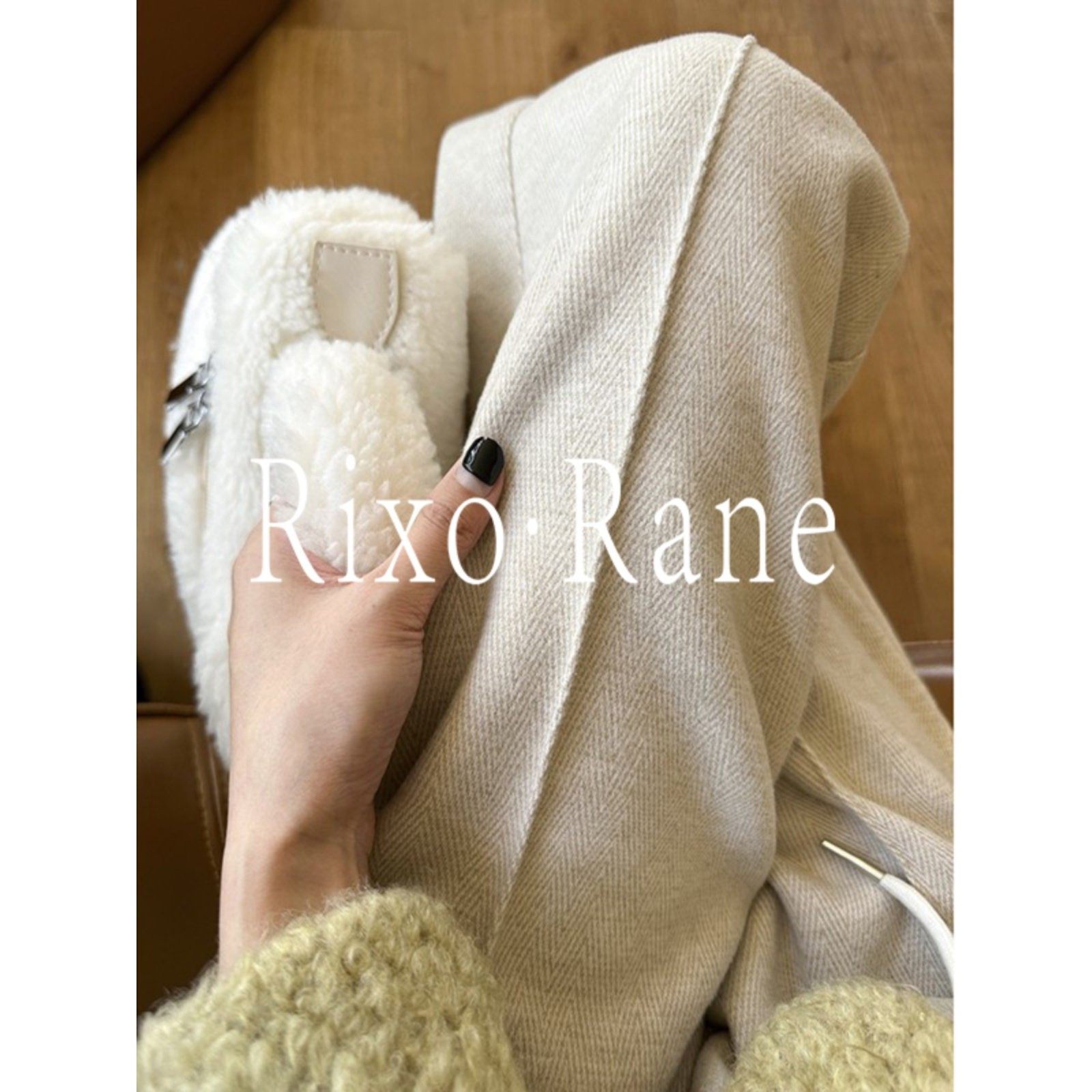 法国Rixo Rane⭐高腰休闲阔腿裤女秋冬季加绒毛呢羊毛垂感直筒裤,女装/女士精品,大码裤装,淘宝优惠券,粉丝福利购,淘宝优惠卷