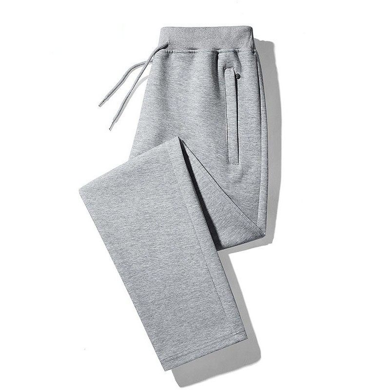 Home Daily~纯棉直筒卫裤男休闲裤浅灰色运动裤宽松加绒全棉长裤,男装,休闲裤,淘宝优惠券,粉丝福利购,淘宝优惠卷