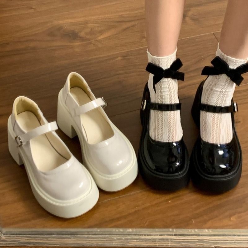 英国Next Kiss粗高跟小皮鞋2025秋季新款厚底法式覆古玛丽珍单鞋,女鞋,浅口单鞋,淘宝优惠券,粉丝福利购,淘宝优惠卷