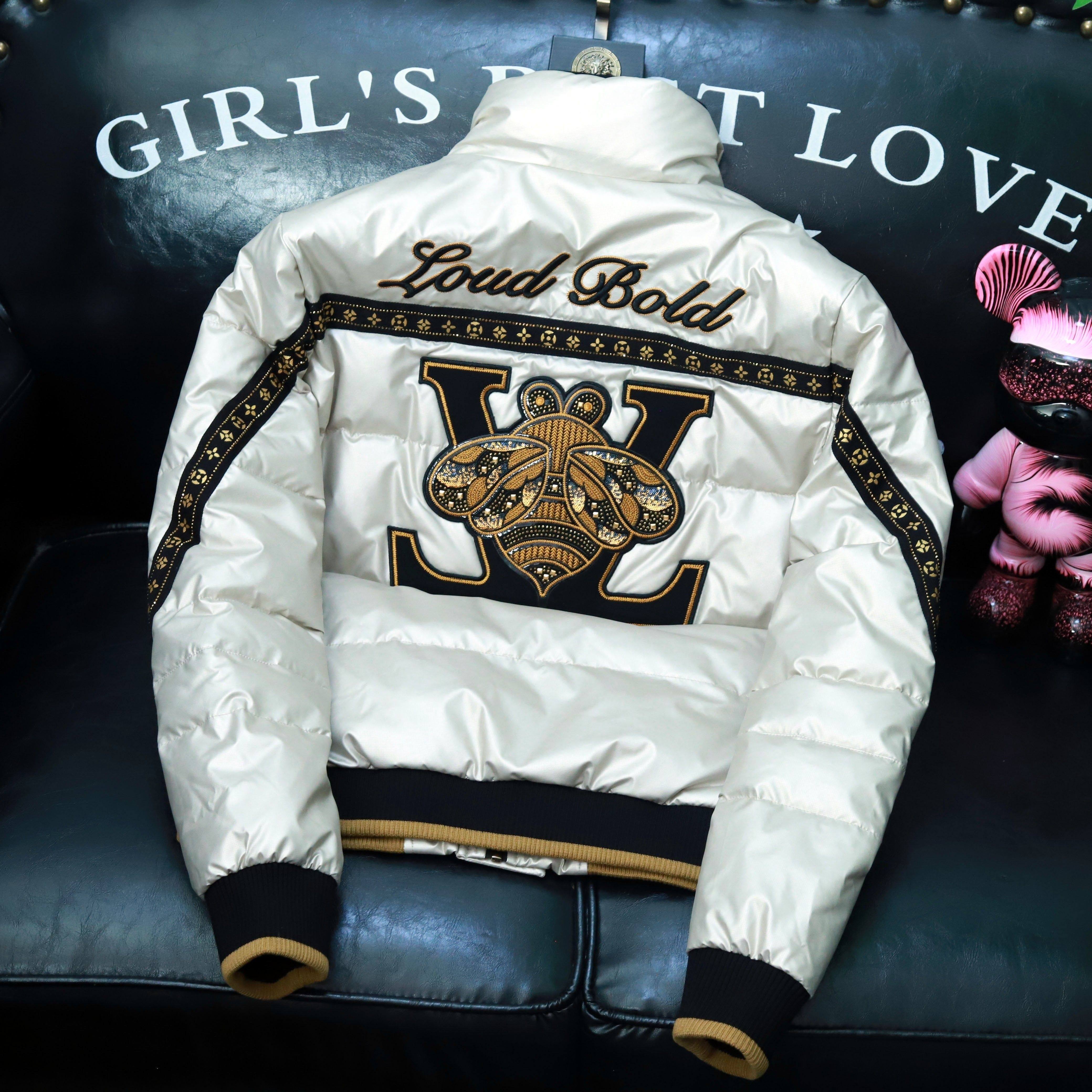 专柜高级感潮牌男装90白鸭绒羽绒服加厚立领字母刺绣冬季加厚夹克,男装,羽绒服,淘宝优惠券,粉丝福利购,淘宝优惠卷